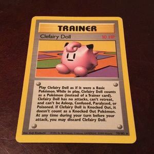 90s Pokémon Trainer Card - Clefairy Doll